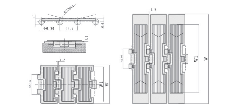Flat Top Conveyor Chain – SSF812-K325RT G