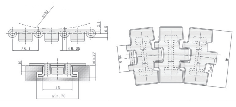 SSF881TAB-K325 Flat Top Chain G